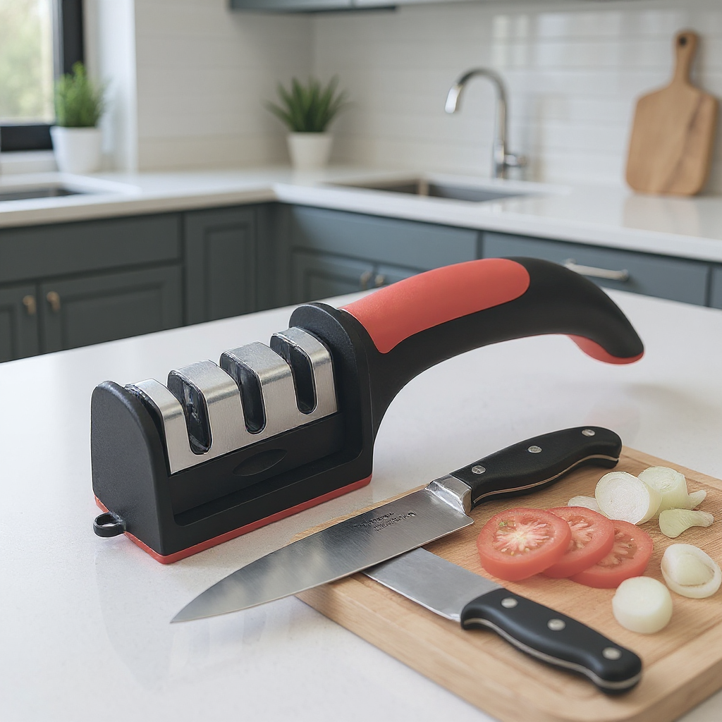 Combo Afilador Cuchillos + Dispensador Giratorio